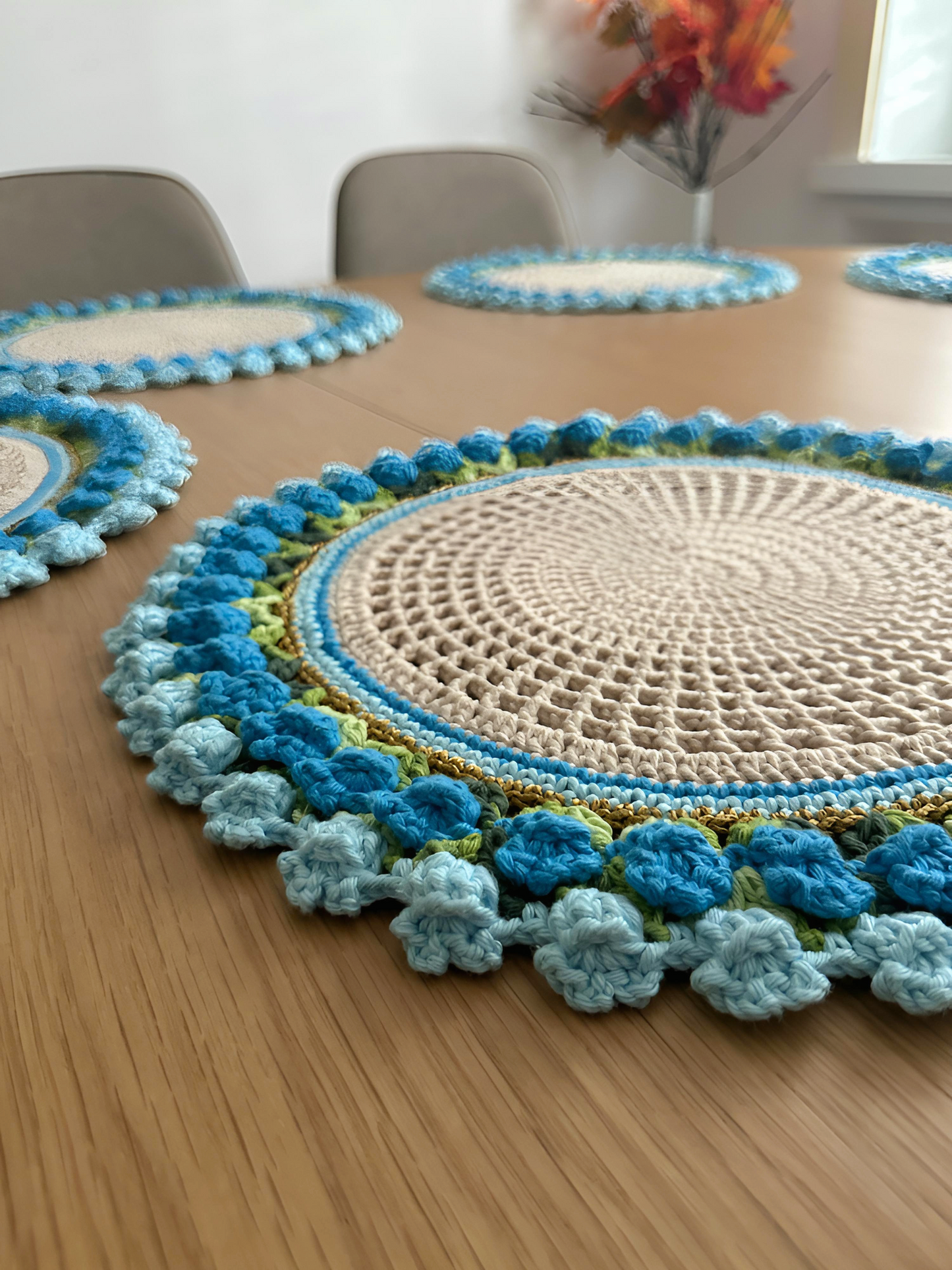 Handgemachte Untersetzer 💙🤍